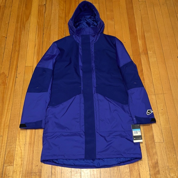 NWT Nike Sportswear Synthetic-Fill Hypershield Parka Blue Jacket - Picture 4 of 7